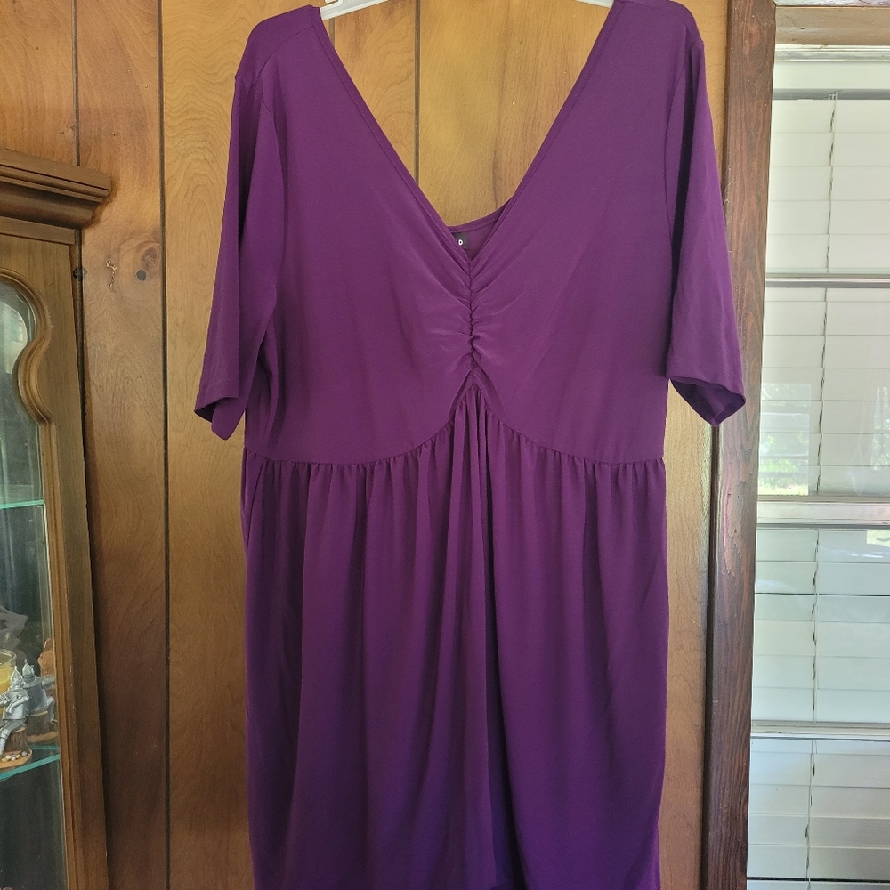 Deep Plum Purple Cinch Baby Doll High Low Blouse